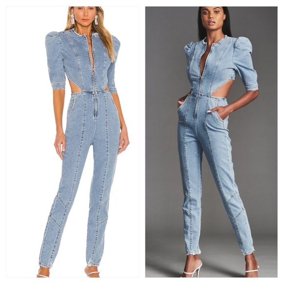 Retrofete Pants - Retrofete KIARA JUMPSUIT jeans cutout